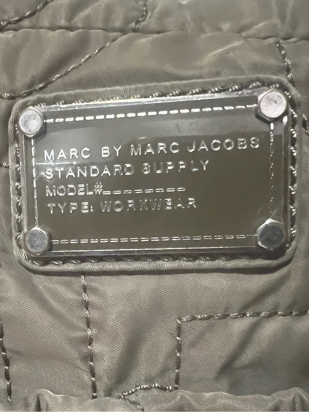 Marc Jacob’s Quilted Nylon Diaper Bag Tote Bag in Taupe color